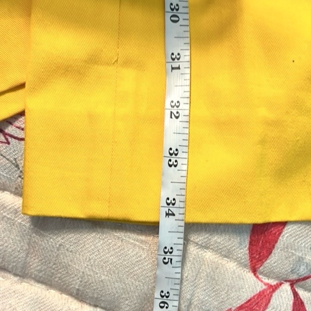Vtg,NWT,INDUYCO Spain,Vibrant Pant,Sunshine Yellow,High-Waist,Long Lngth,Size 12 - Picture 10 of 11